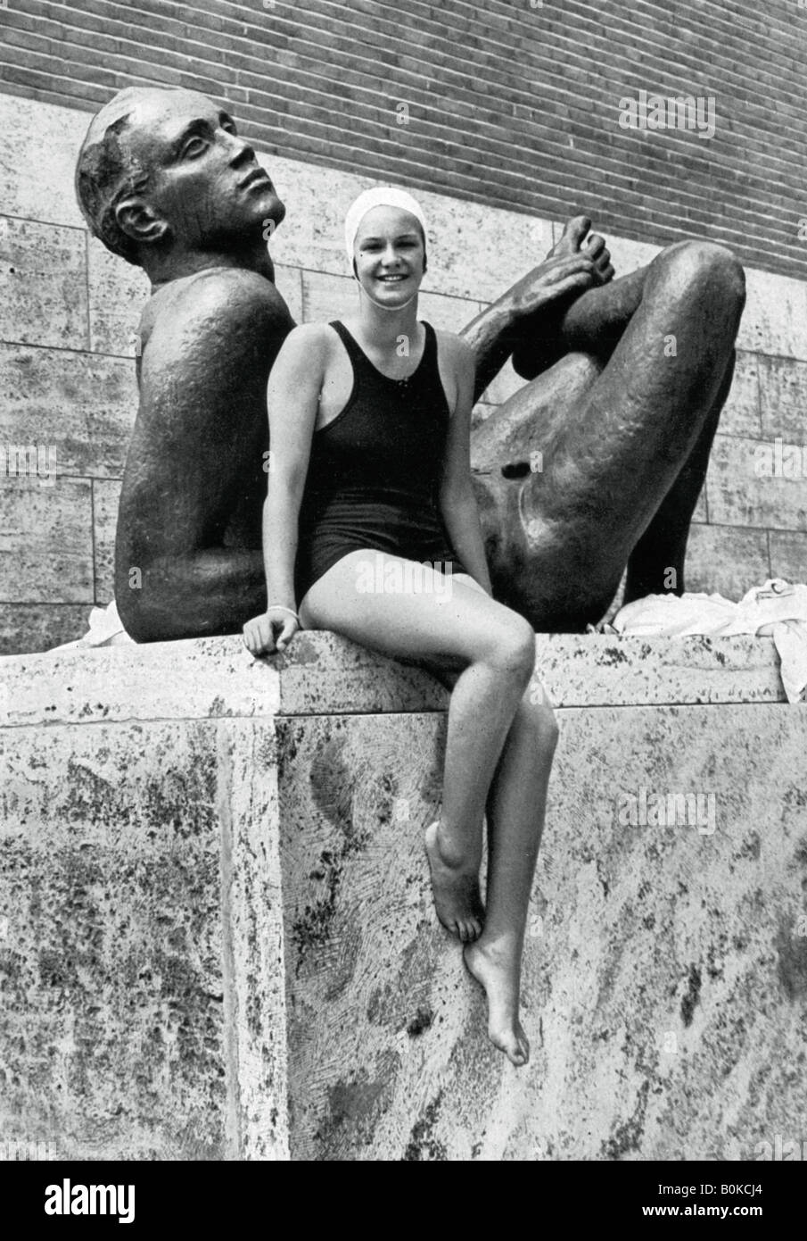 Jeanette Campbell, argentinischer Schwimmerin, Berliner Olympiade 1936. Künstler: unbekannt Stockfoto