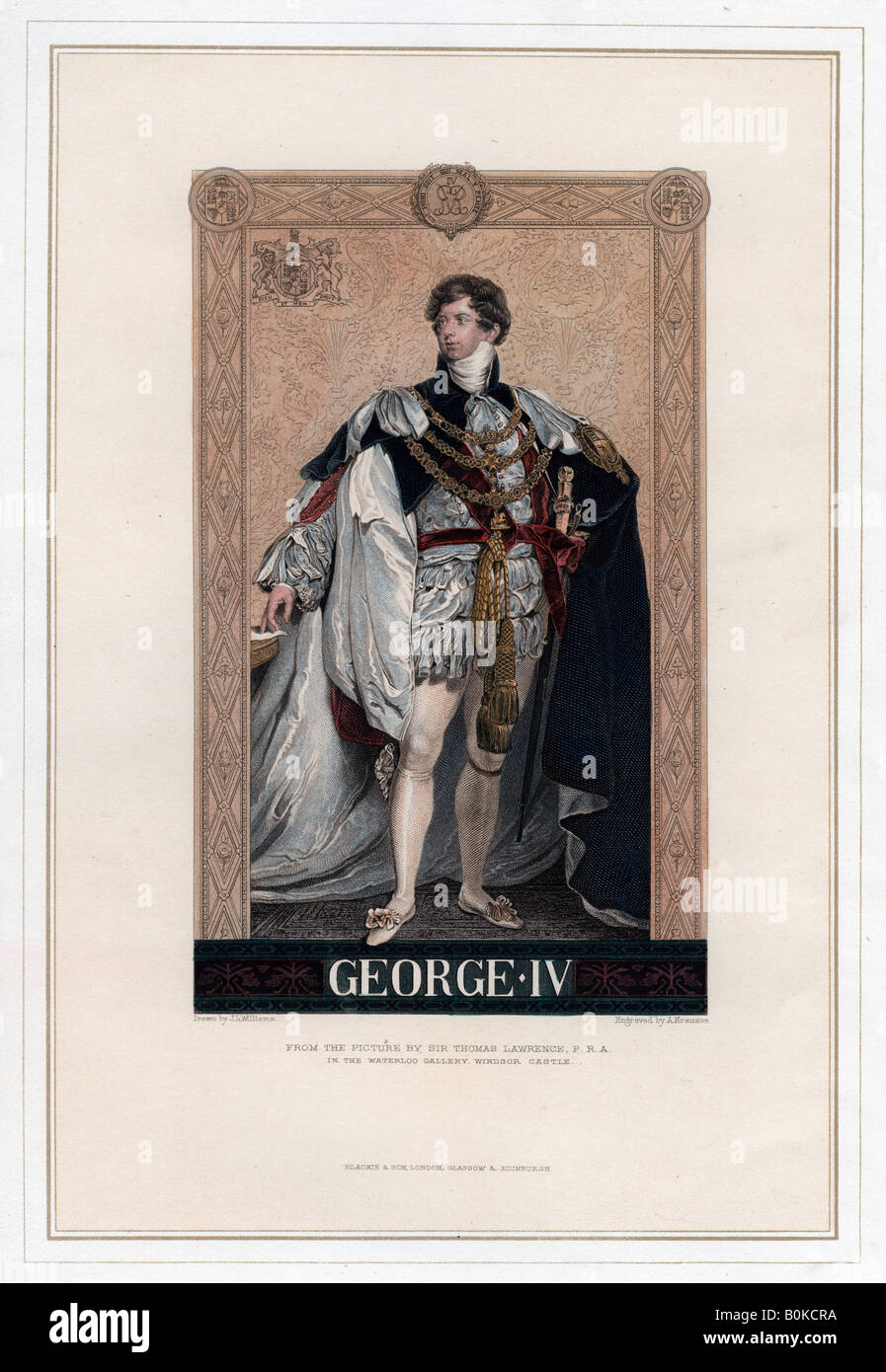 Georg IV., König von Großbritannien und Irland. Artist: Krausse Stockfoto