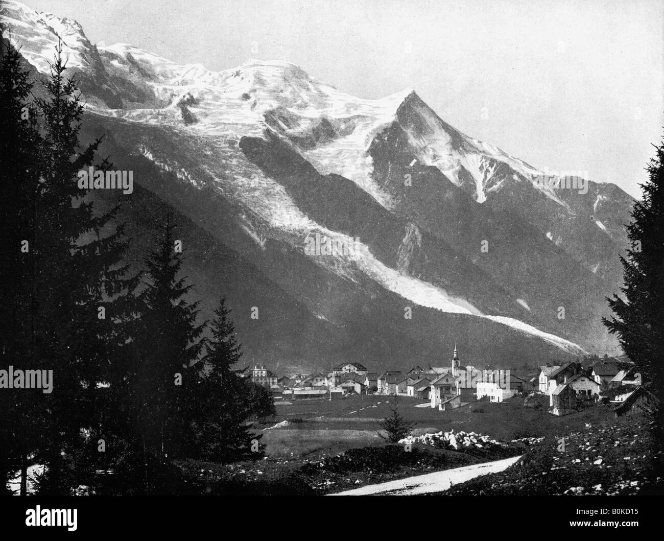 Mont Blanc aus der Schweiz, 1893 Künstler: John L Stoddard Stockfoto