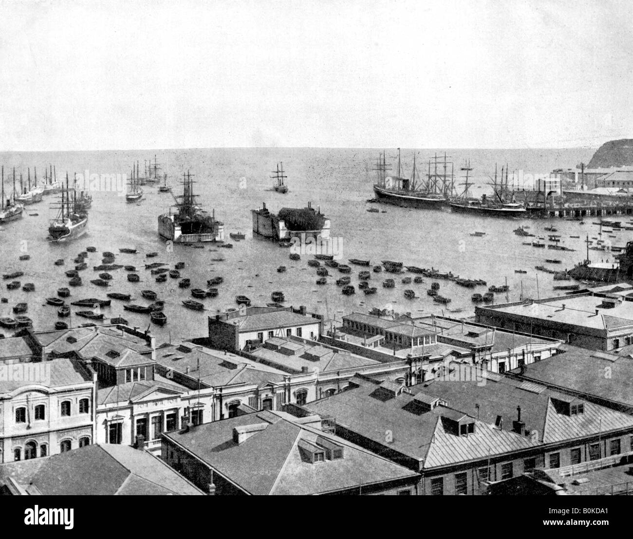 Hafen von Valparaiso, Chile, 1893 Künstler: John L Stoddard Stockfoto