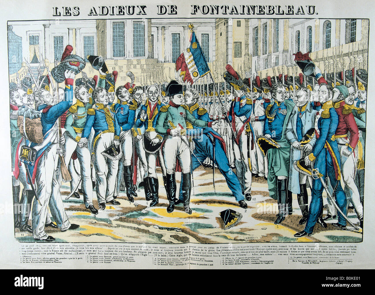 "Die Good-BYES von Fontainebleau', 19. Schöpfer: Unbekannt. Stockfoto