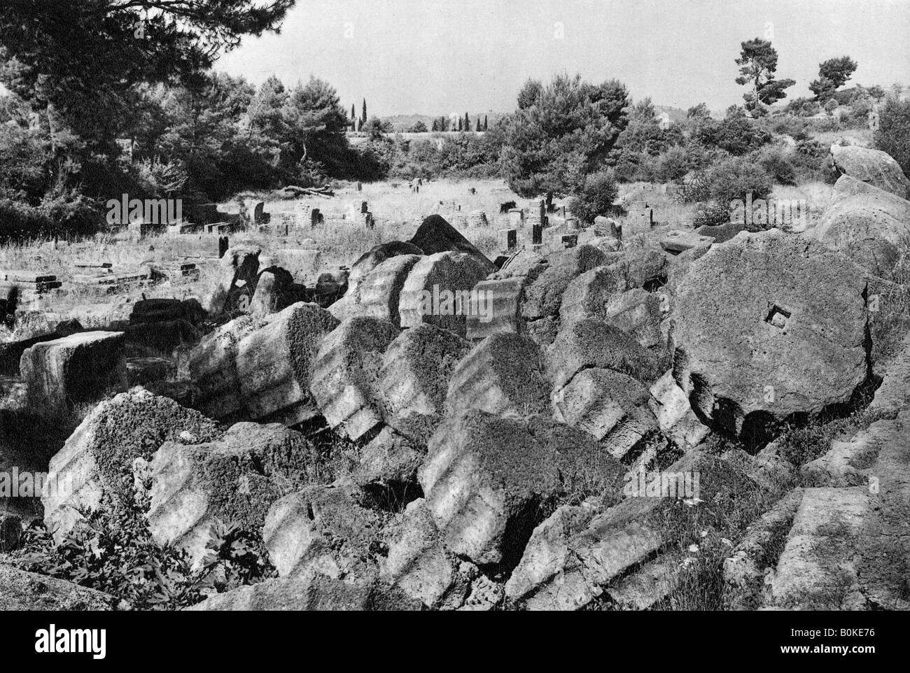 Tempel des Jupiter/Zeus, Olympia, Griechenland, 1937. Artist: Martin Hurlimann Stockfoto