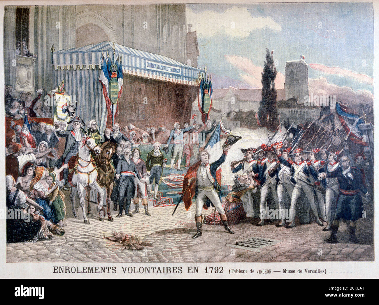 "Die Rekrutierung von Freiwilligen, 22. Juli 1792", 1895. Künstler: unbekannt Stockfoto