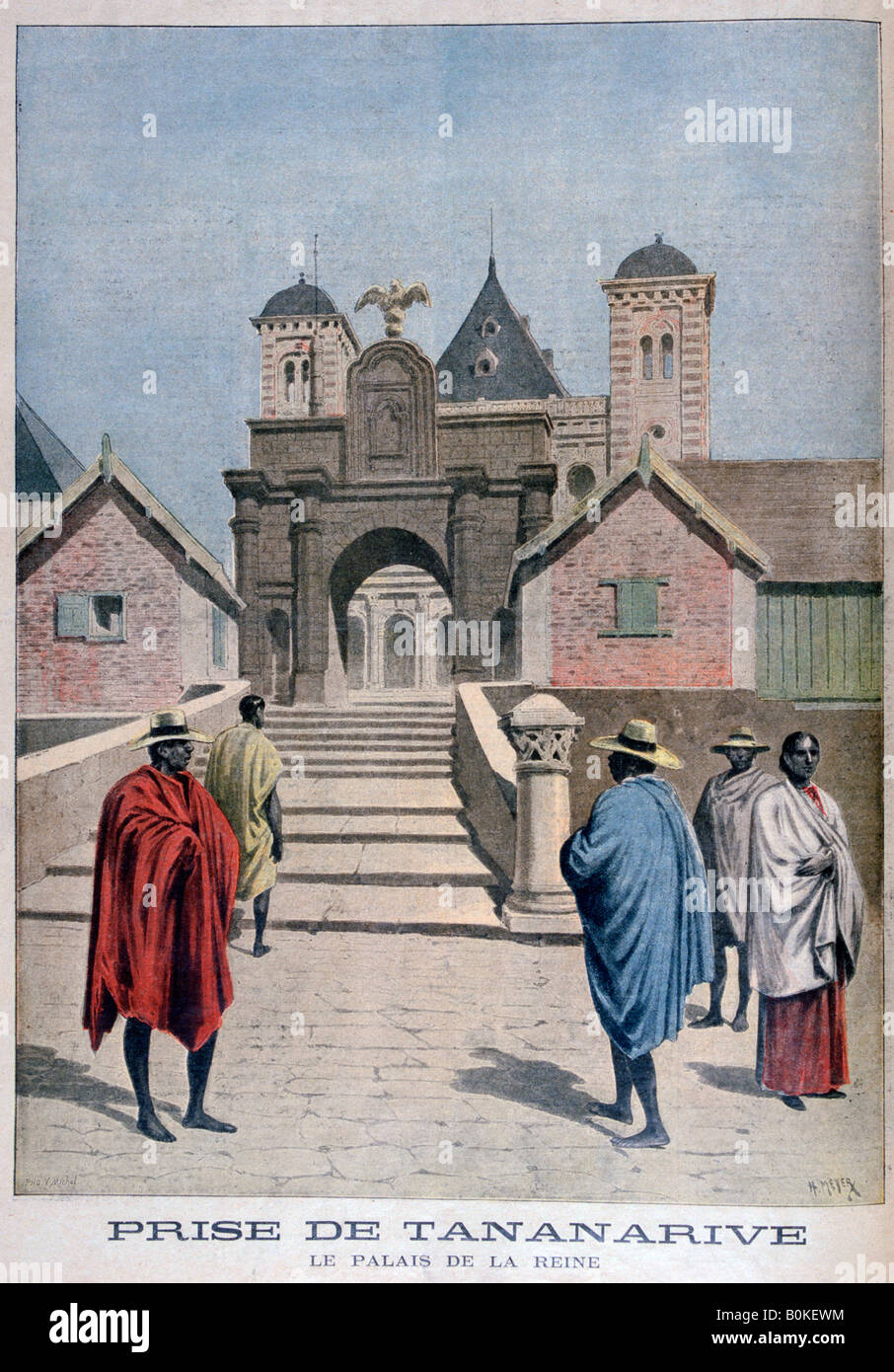 Palast der Königin, Antananarivo, Madagaskar, 1897. Künstler: Henri Meyer Stockfoto