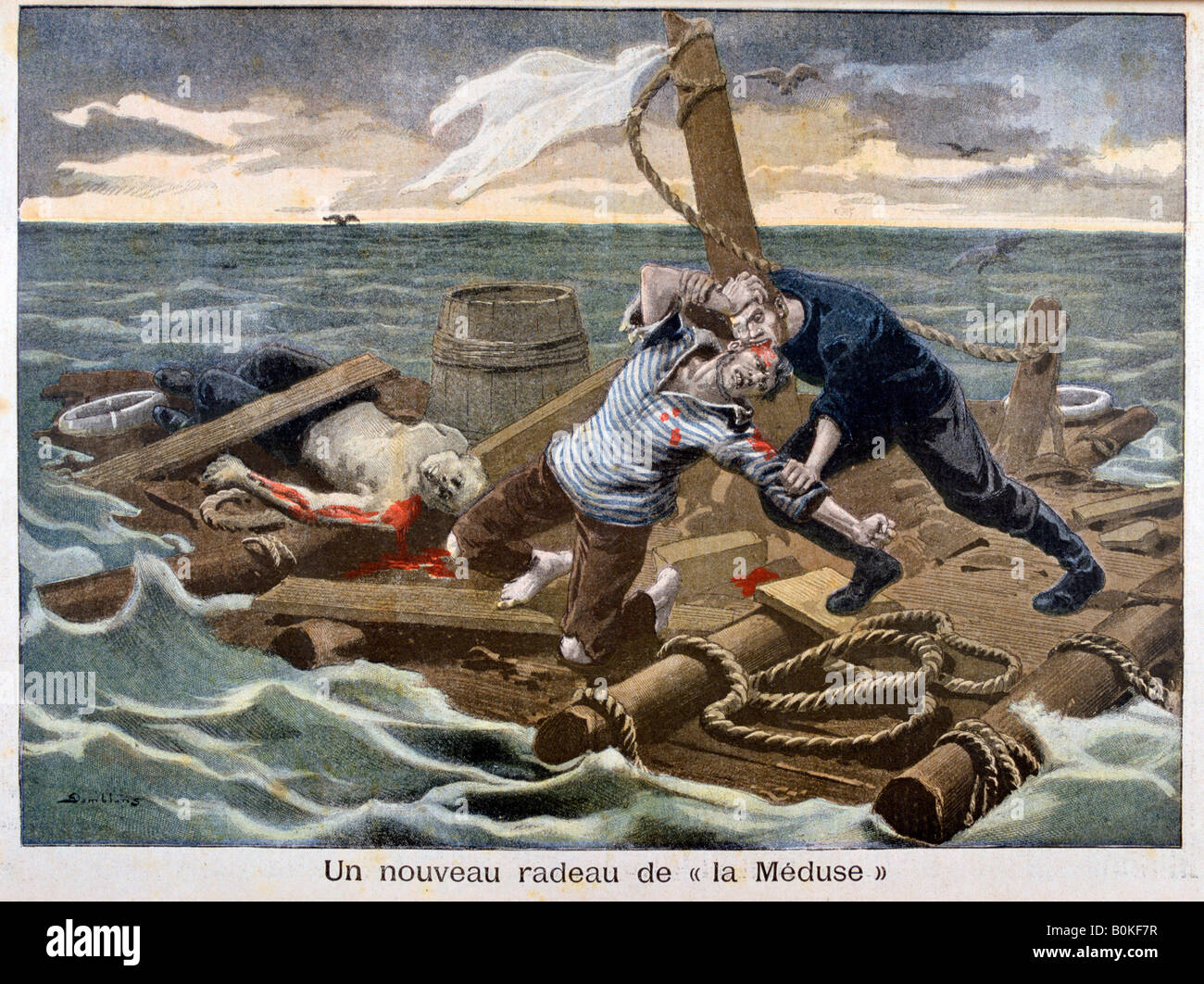 Die neue "Floß der Medusa", 1899.  Künstler: F Meaulle Stockfoto