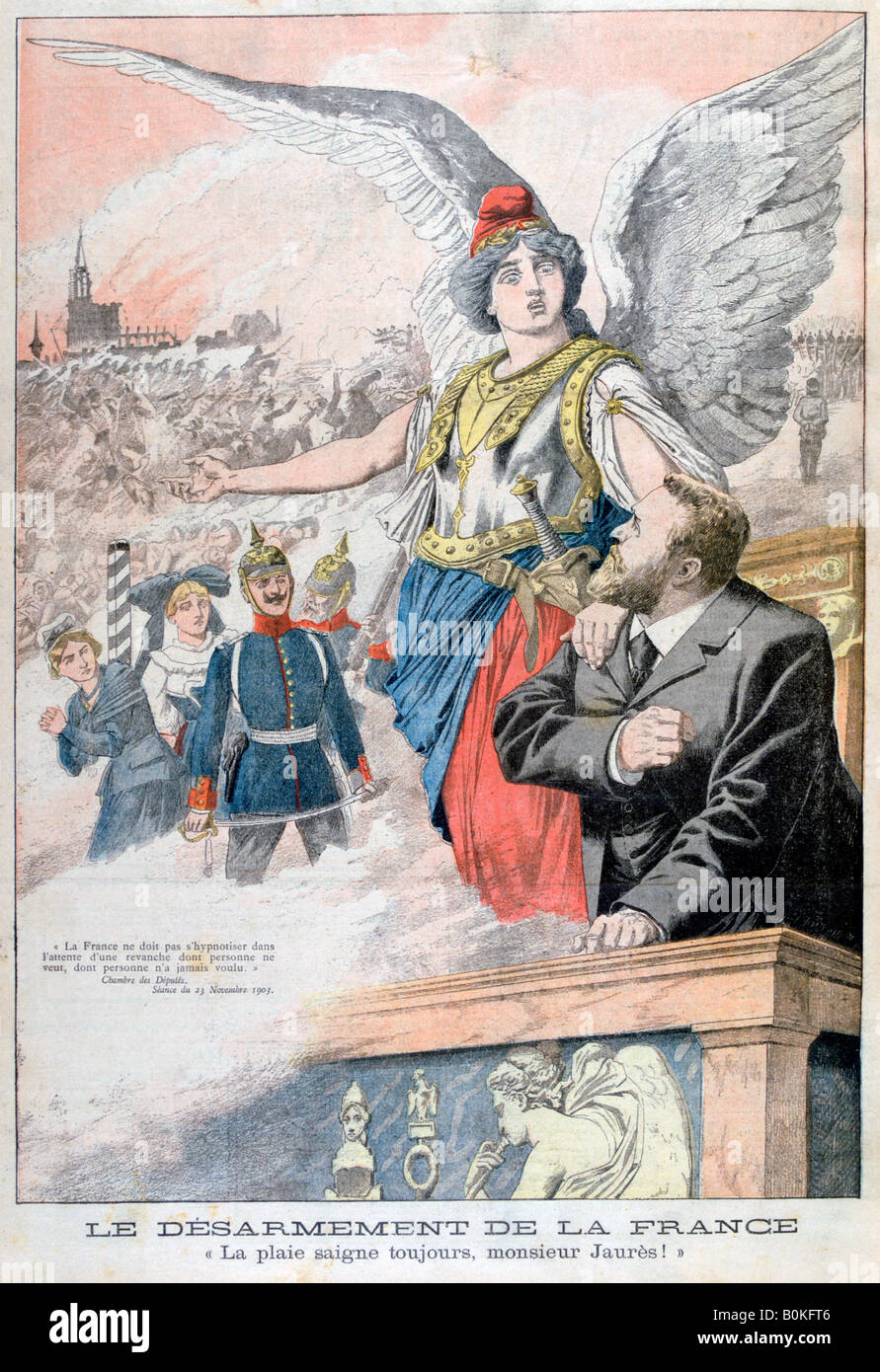 Die Entwaffnung von Frankreich, die Wunde immer blutet, Herr Jaures!, 1903. Künstler: unbekannt Stockfoto