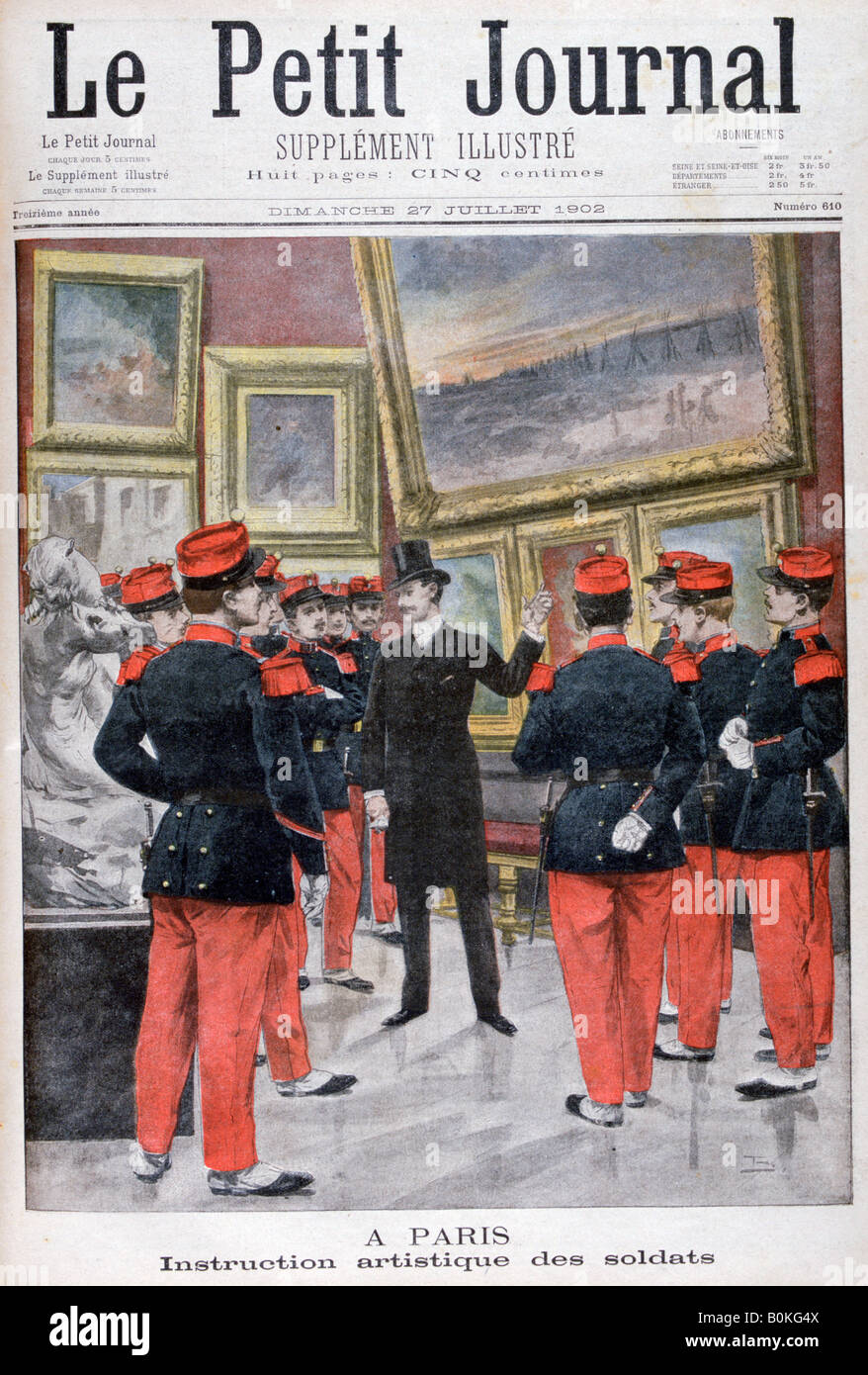 Künstlerische Anweisung von französischen Soldaten auf dem Salon, Paris, 1902. Artist: Unbekannt Stockfoto