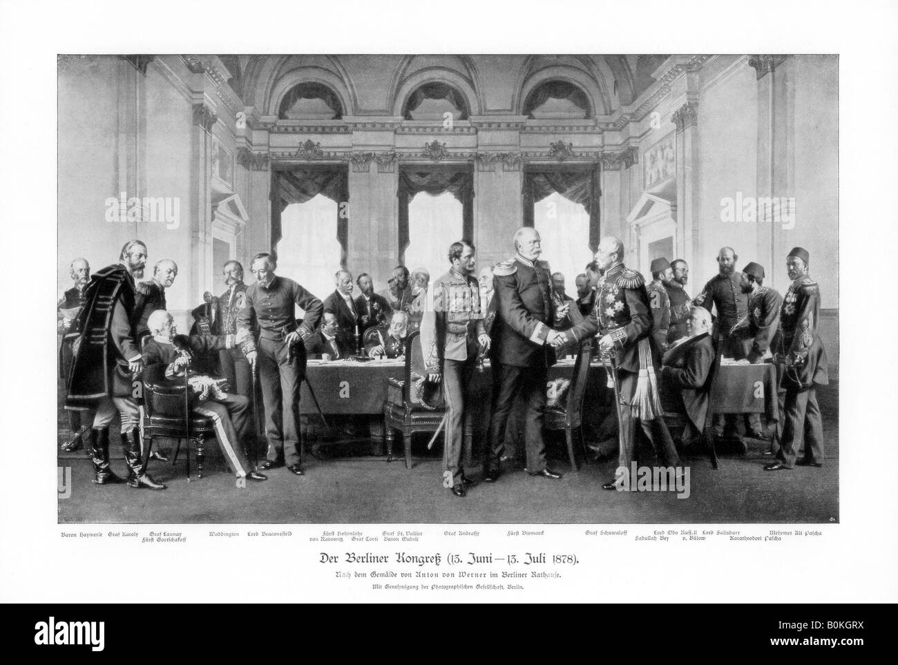 Kongreß von Berlin (Juni 13-Juli 13, 1878), 1900. Künstler: unbekannt Stockfoto