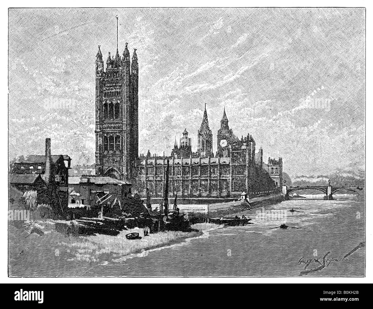 Die Houses of Parliament, London, 1900. Artist: Unbekannt Stockfoto