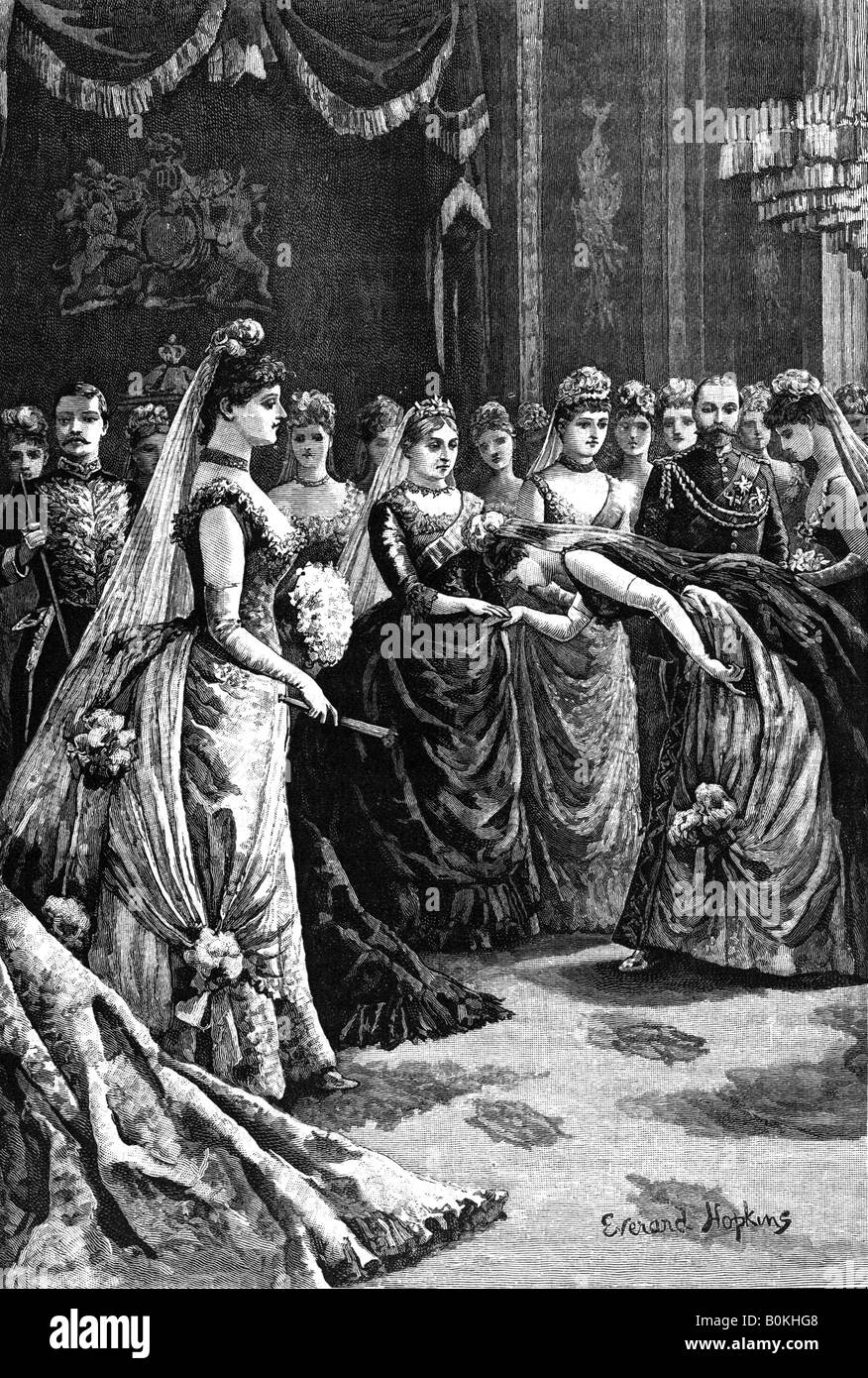 queen-victoria-empf-ngt-die-g-ste-in-einer-zeichnung-zimmer-im