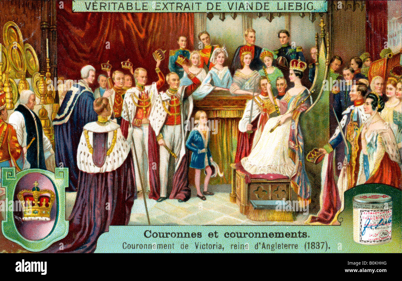 Die Krönung von Victoria, Königin von England im Jahre 1837, (1900). Künstler: unbekannt Stockfoto