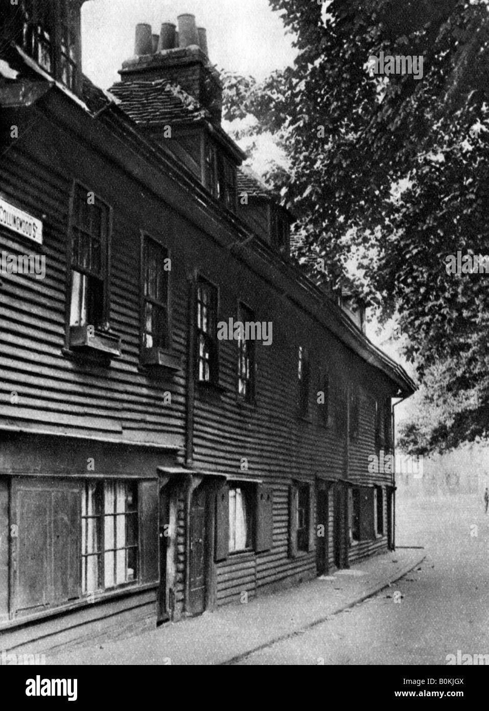 Ein altes Holzhaus in Collingwood Street, London, 1926-1927. Artist: Whiffin Stockfoto