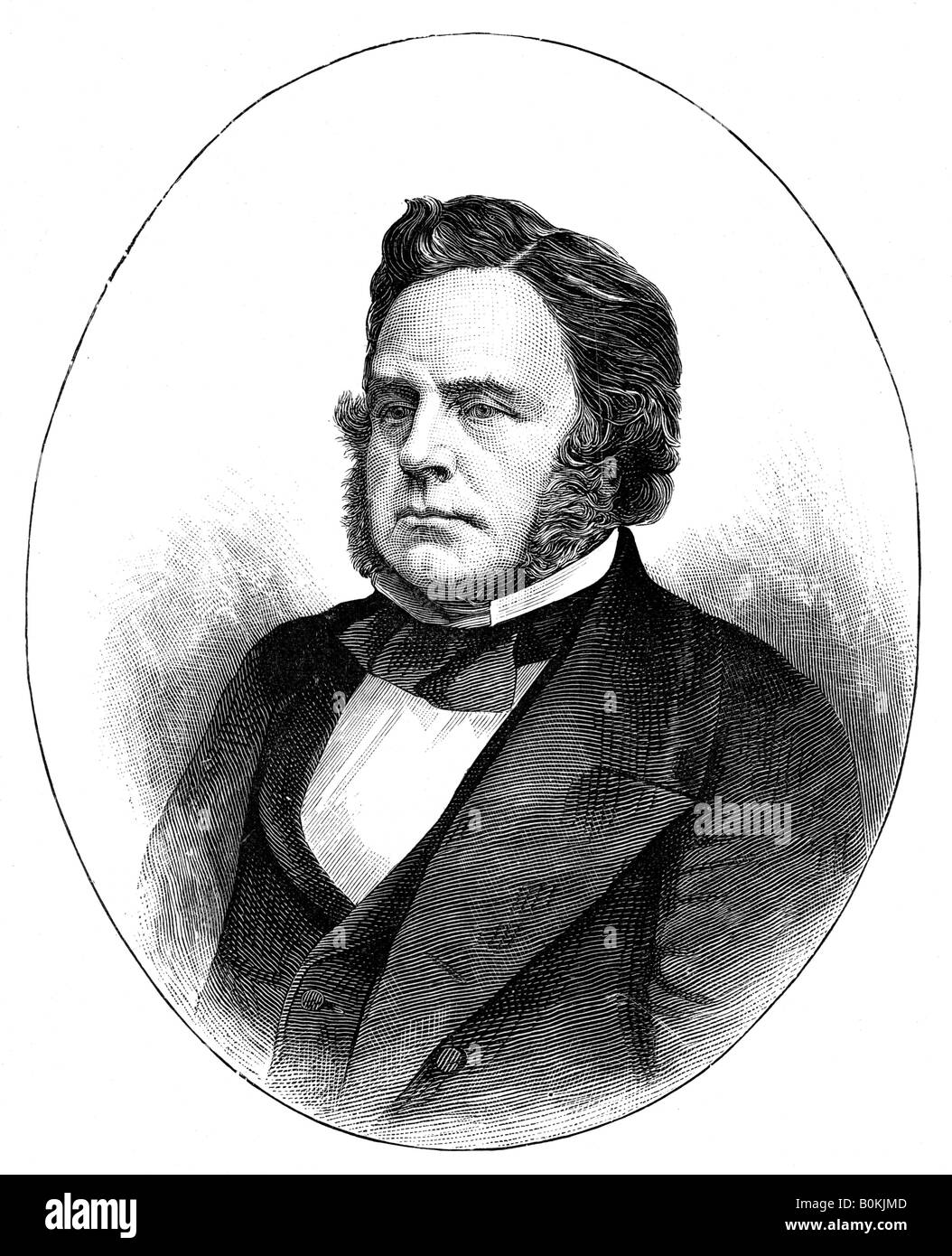 John Bright, britischer radikal und Liberal Staatsmann, 1857, (c1888). Künstler: unbekannt Stockfoto