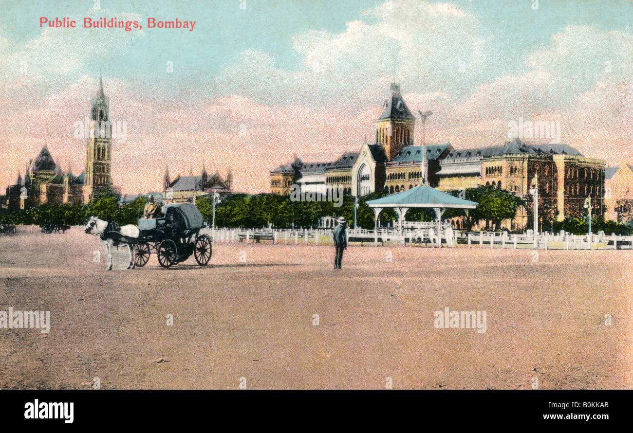 "In öffentlichen Gebäuden, in Bombay, Indien, aus dem frühen 20. Jahrhundert. Artist: Unbekannt Stockfoto