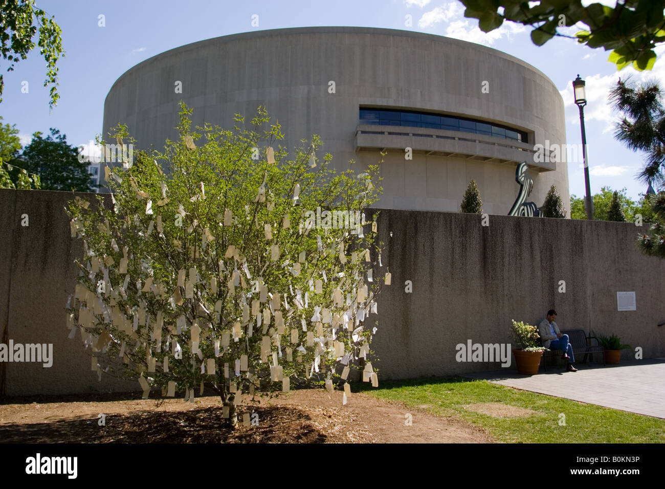 Wunsch-Baum für Washington D C von Yoko Ono im Hirshhorn Museum and Sculpture Garden-USA Stockfoto