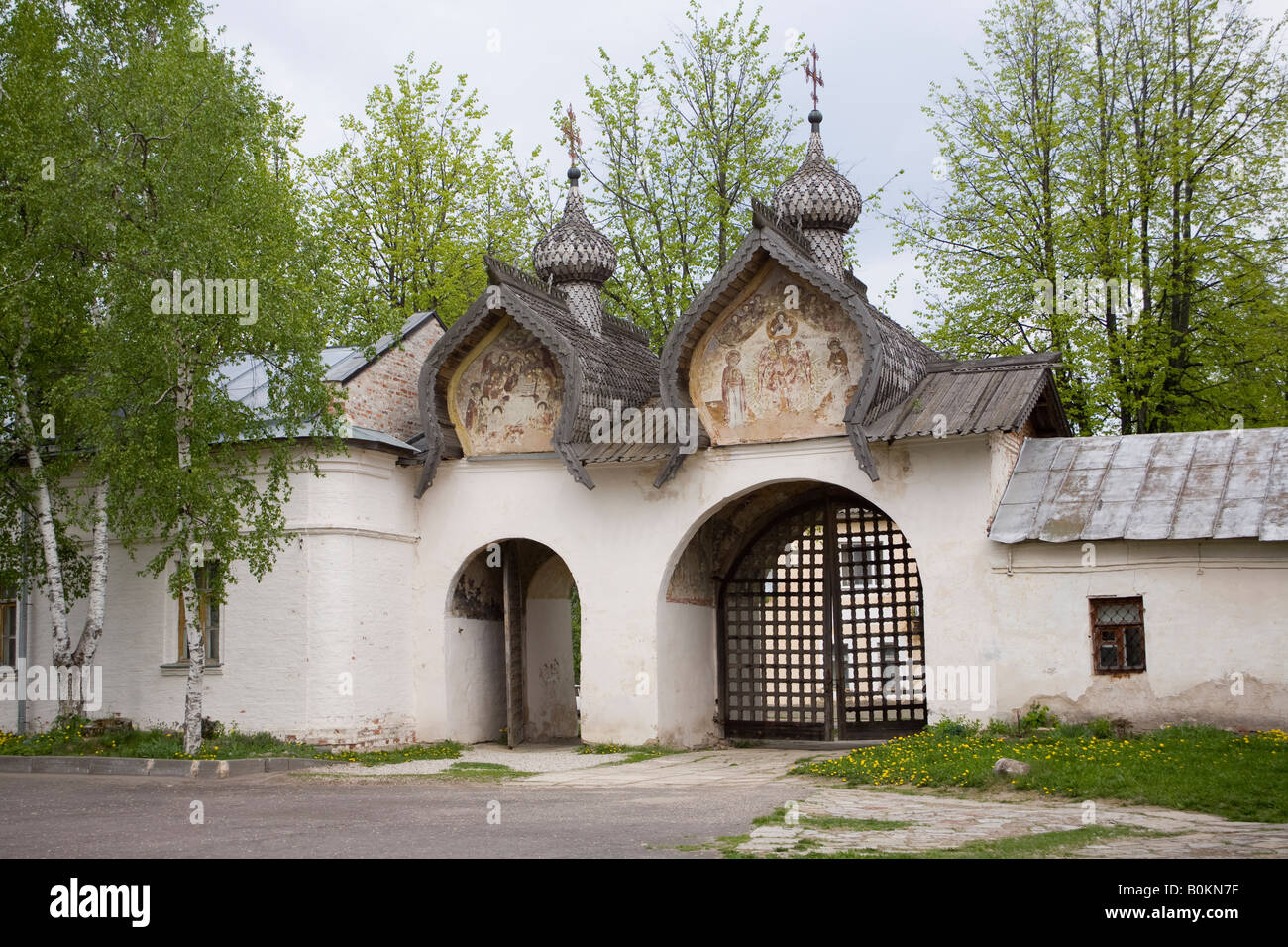 Die KATHEDRALE UNSERER LIEBEN FRAU VON DEN ZEICHEN, Weliki Nowgorod, Russland Stockfoto