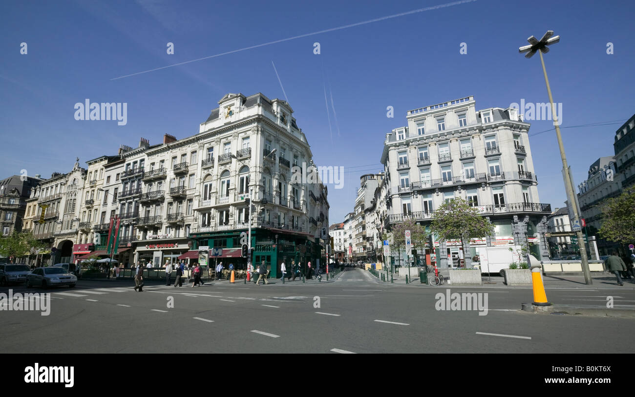 Panorama Aufnahme in Brüssel die Straße Stockfoto