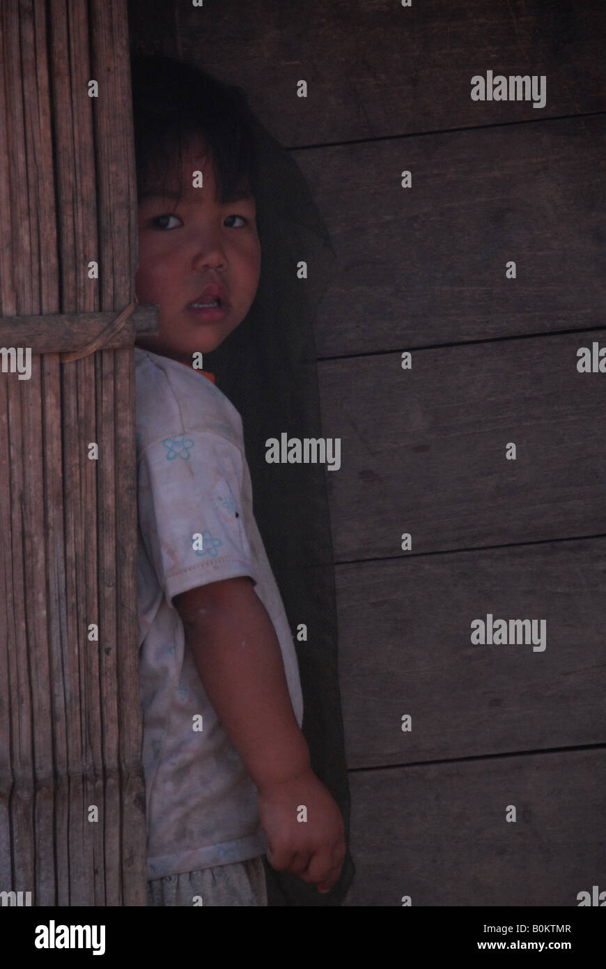 Wah Minderheit Boy, thai Bermese Grenze, Mae Hong Son, Norden von thailand Stockfoto