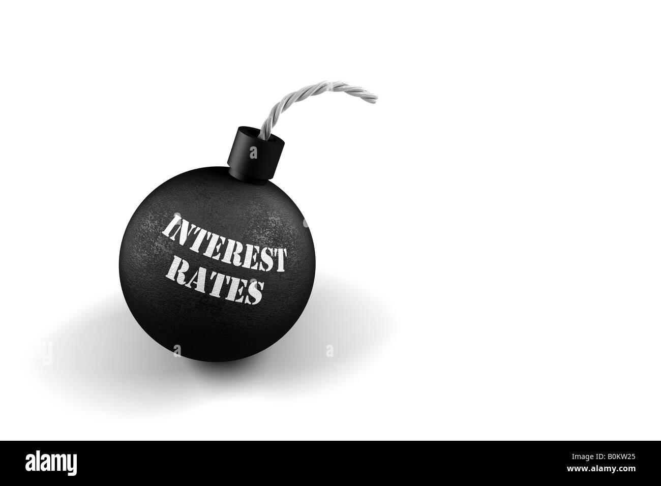 Explodierende Zinsen Konzeptbild für explodierende Zinsen Stockfoto