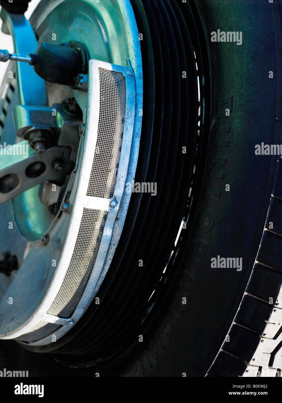 Bremsenkühlung duct British racing grün Ära Formel ein F1-Auto Auto Einzelsitz Automobil klassische Vintage veteran Stockfoto