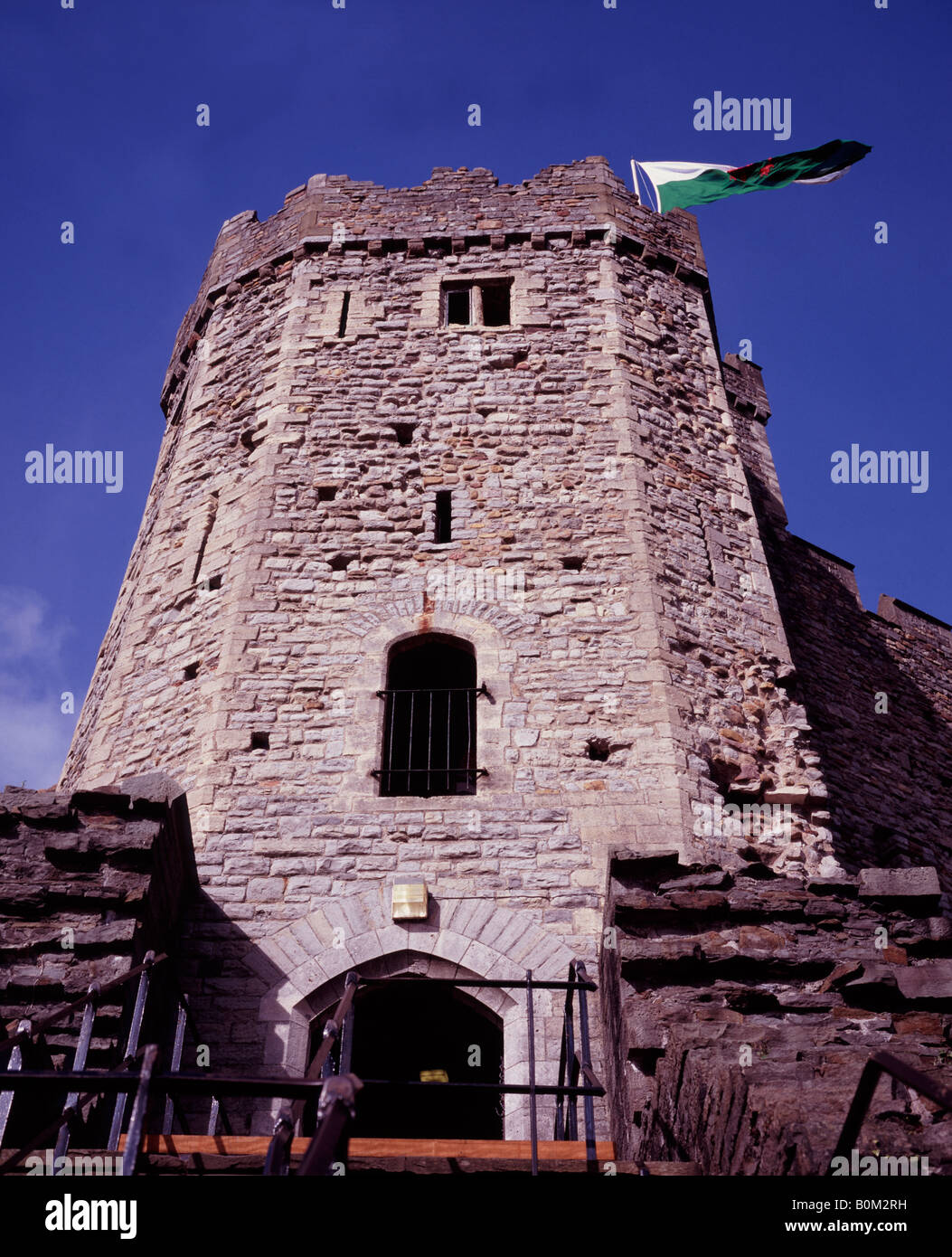 Die Norman Keep von Cardiff Castle oder Castell Caerdydd, Wales Stockfoto