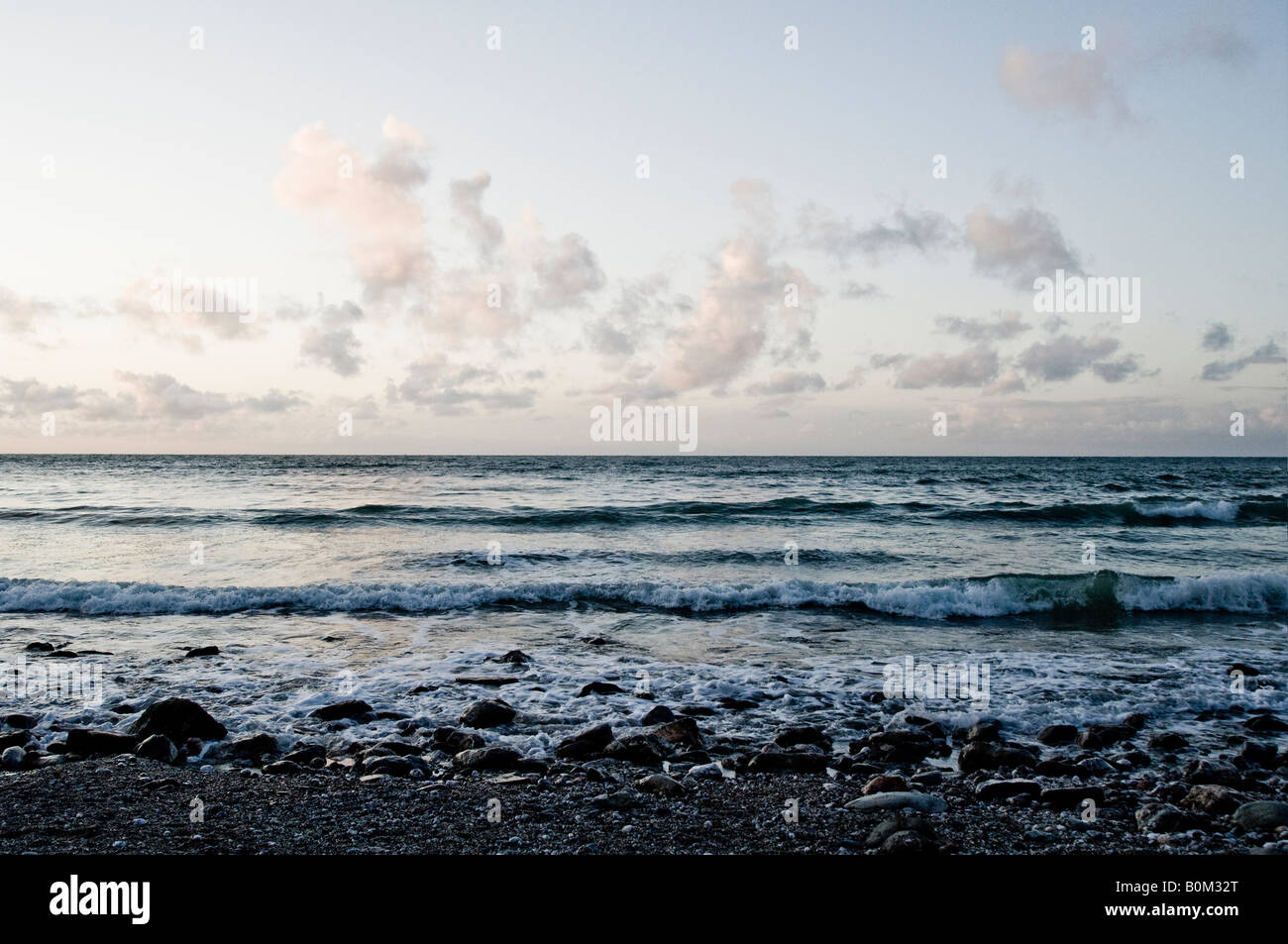 Blick auf das Meer an der Cornish Küste, Cornwall, UK Stockfoto