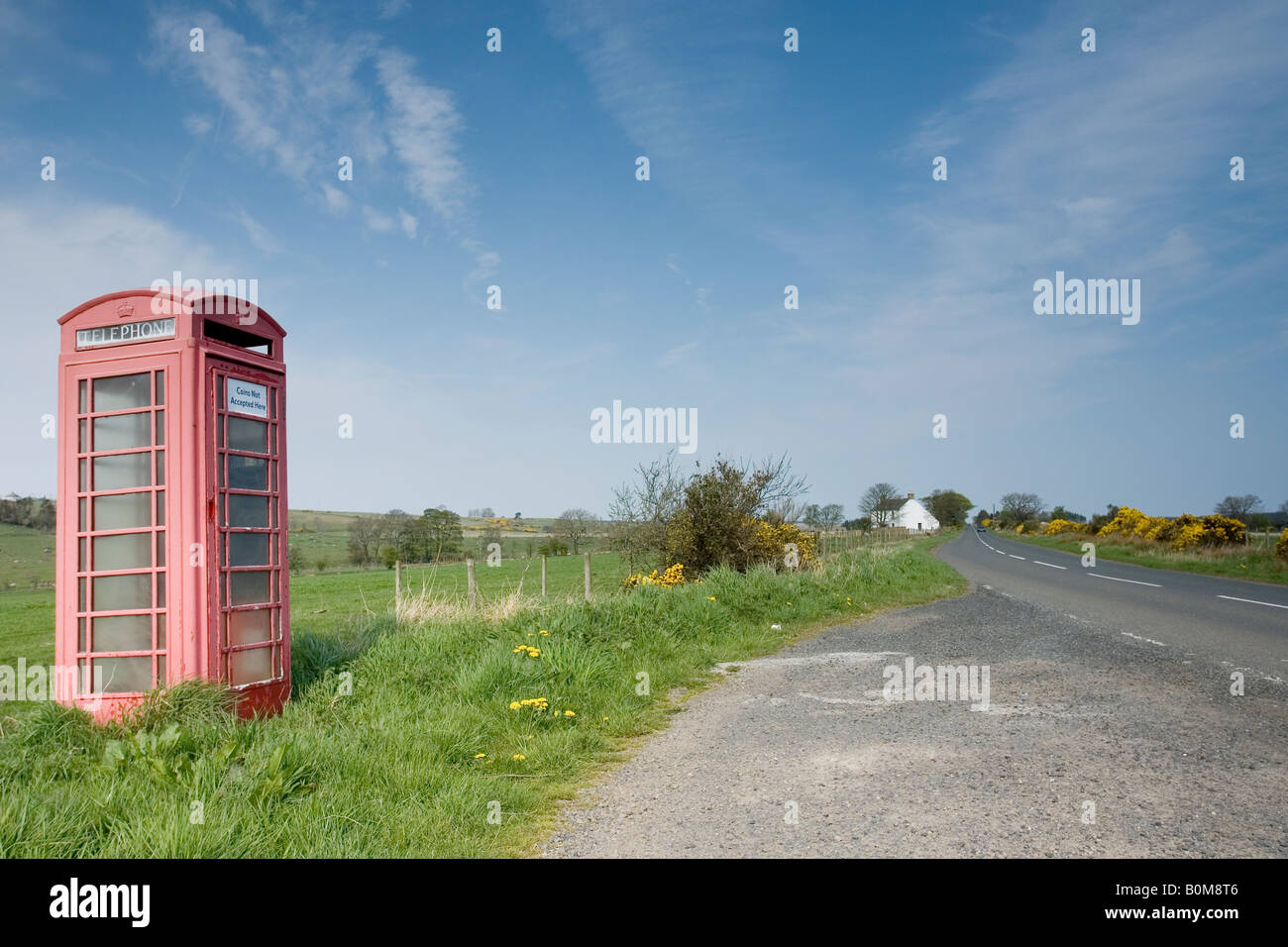 Bald kündigt an, ein Symbol der Vergangenheit als die BT die Entfernung von 14 000 rote Telefonzellen aus über dem Land. Stockfoto