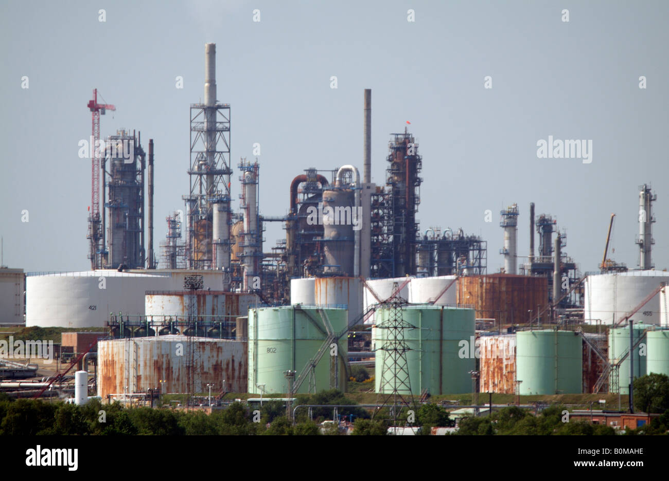 Fawley Marine Terminal auf Southampton Wasser Hampshire England Stockfoto