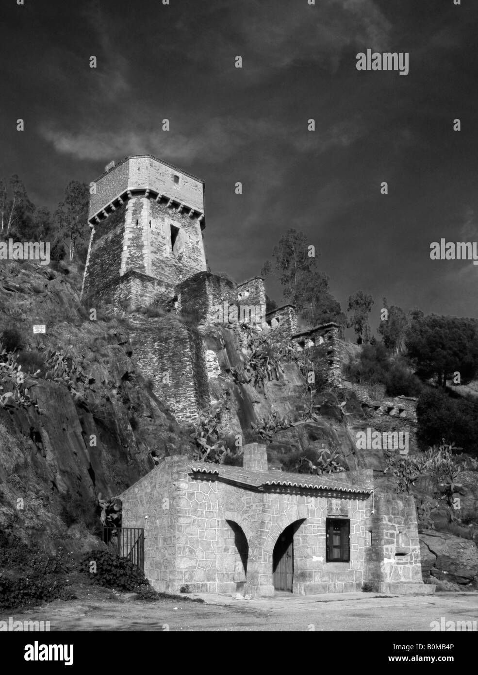 Römerturm in Alcantara Stockfoto