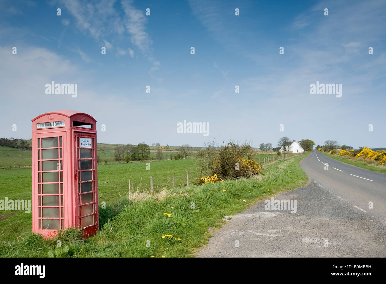 Bald kündigt an, ein Symbol der Vergangenheit als die BT die Entfernung von 14 000 rote Telefonzellen aus über dem Land. Stockfoto