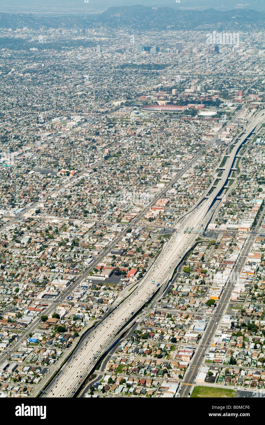 Luftaufnahmen von Los Angeles (Los Angeles), Kalifornien, USA. Stockfoto