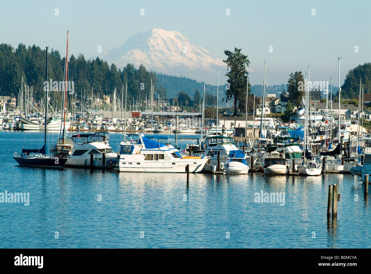 Segeln Vessesl Gig Harbour, Washington, USA. Stockfoto