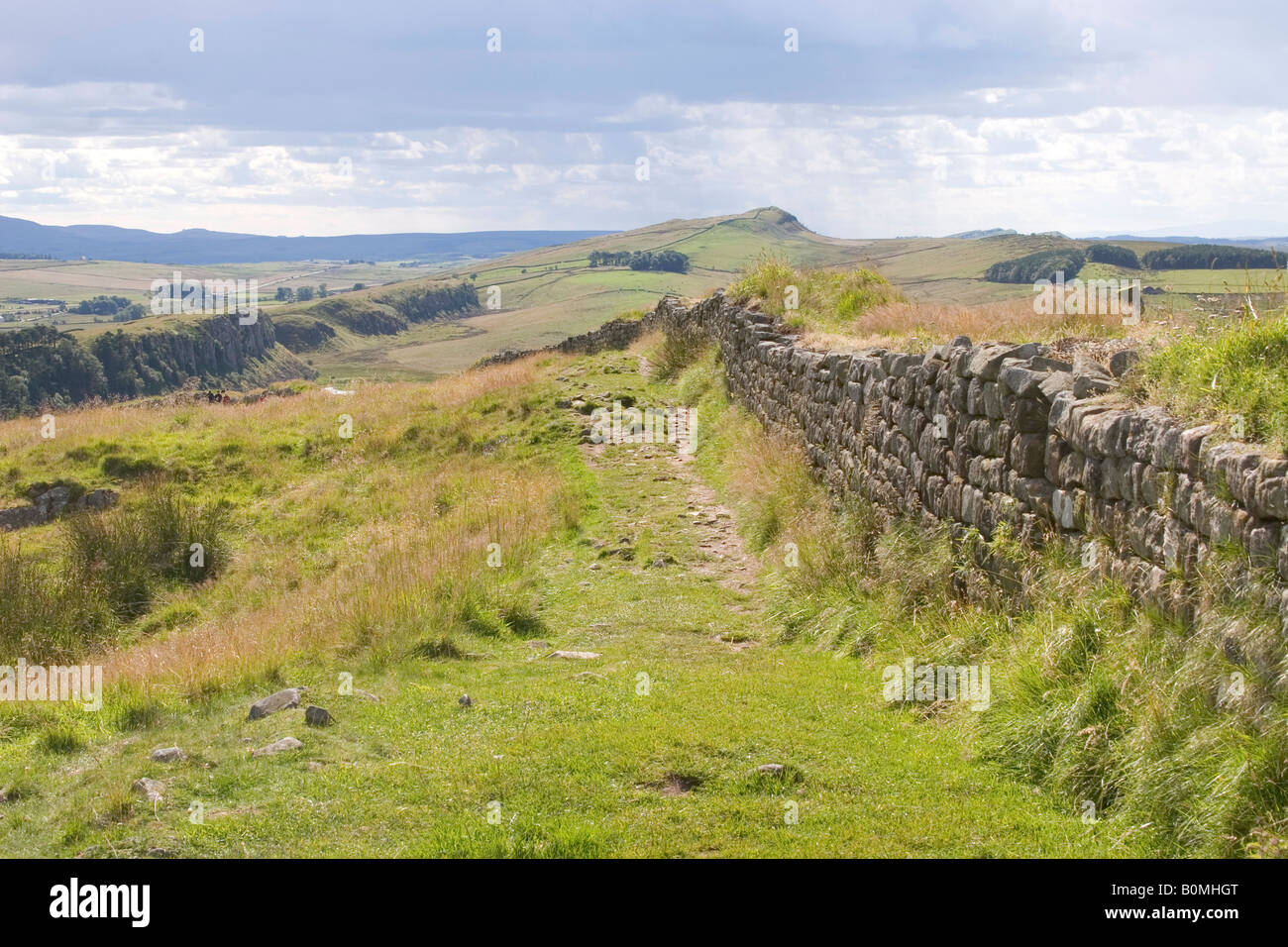 Hadrianswall, Blick nach Westen Stockfoto