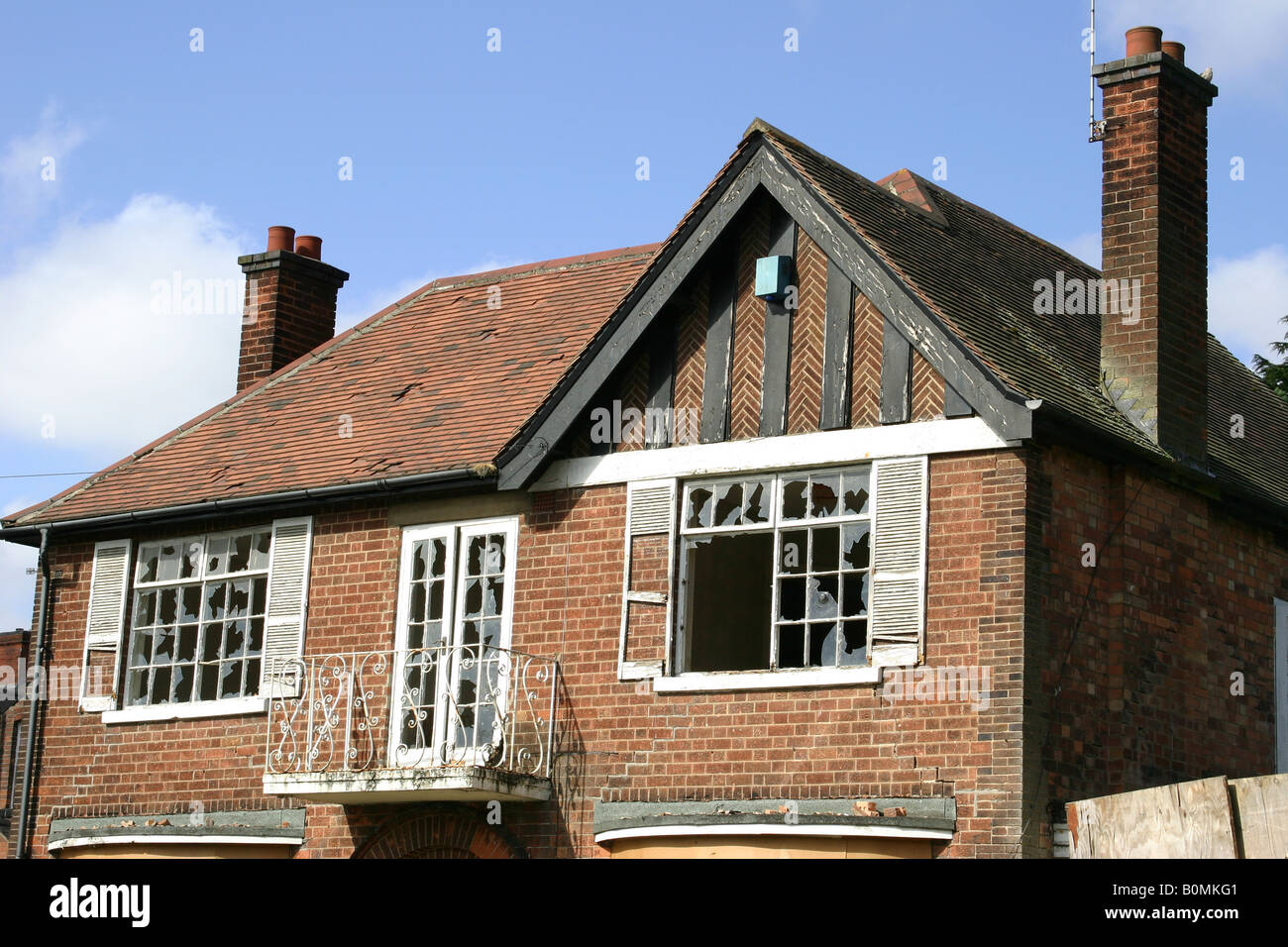 Ein verfallenes Haus verwüstet Stockfoto