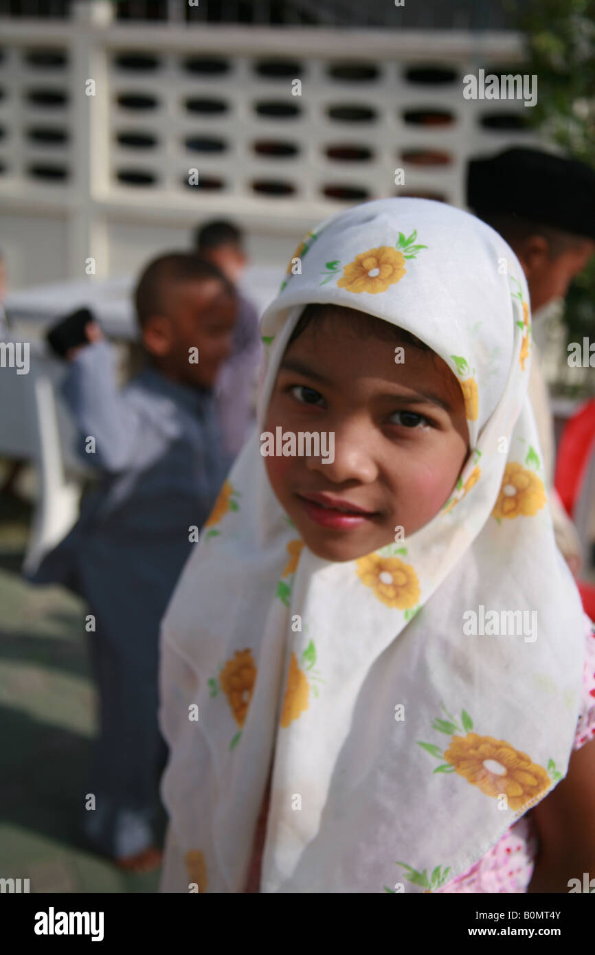 Kinder in der Moschee Hua Thanon Dorf Koh Samui thailand Stockfoto