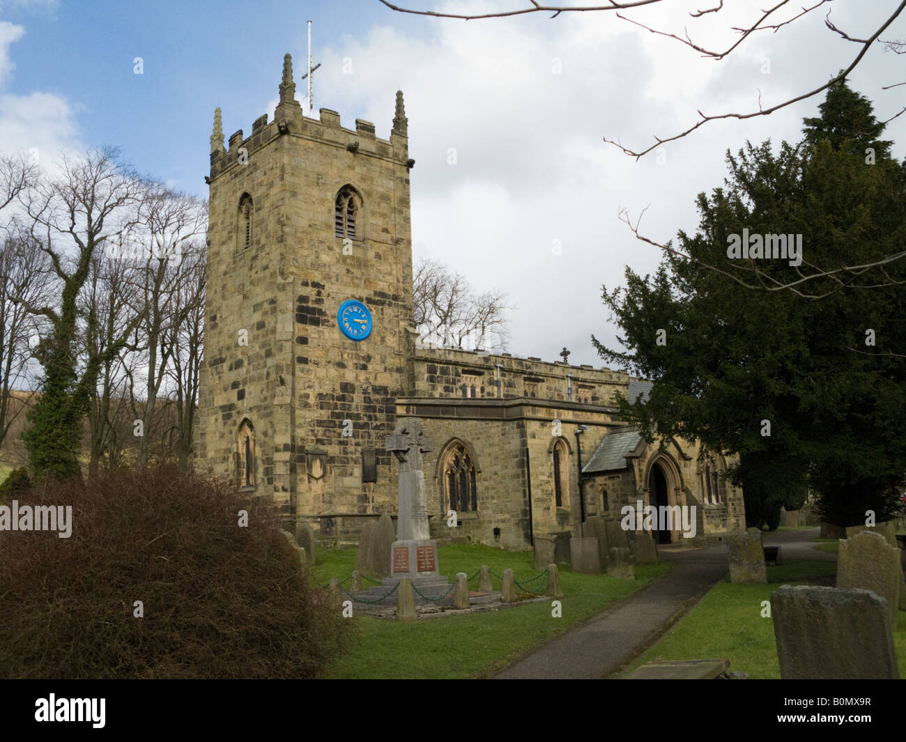 St Lawrence Pfarrkirche von Eyam, Derbyshire. England. UK Stockfoto