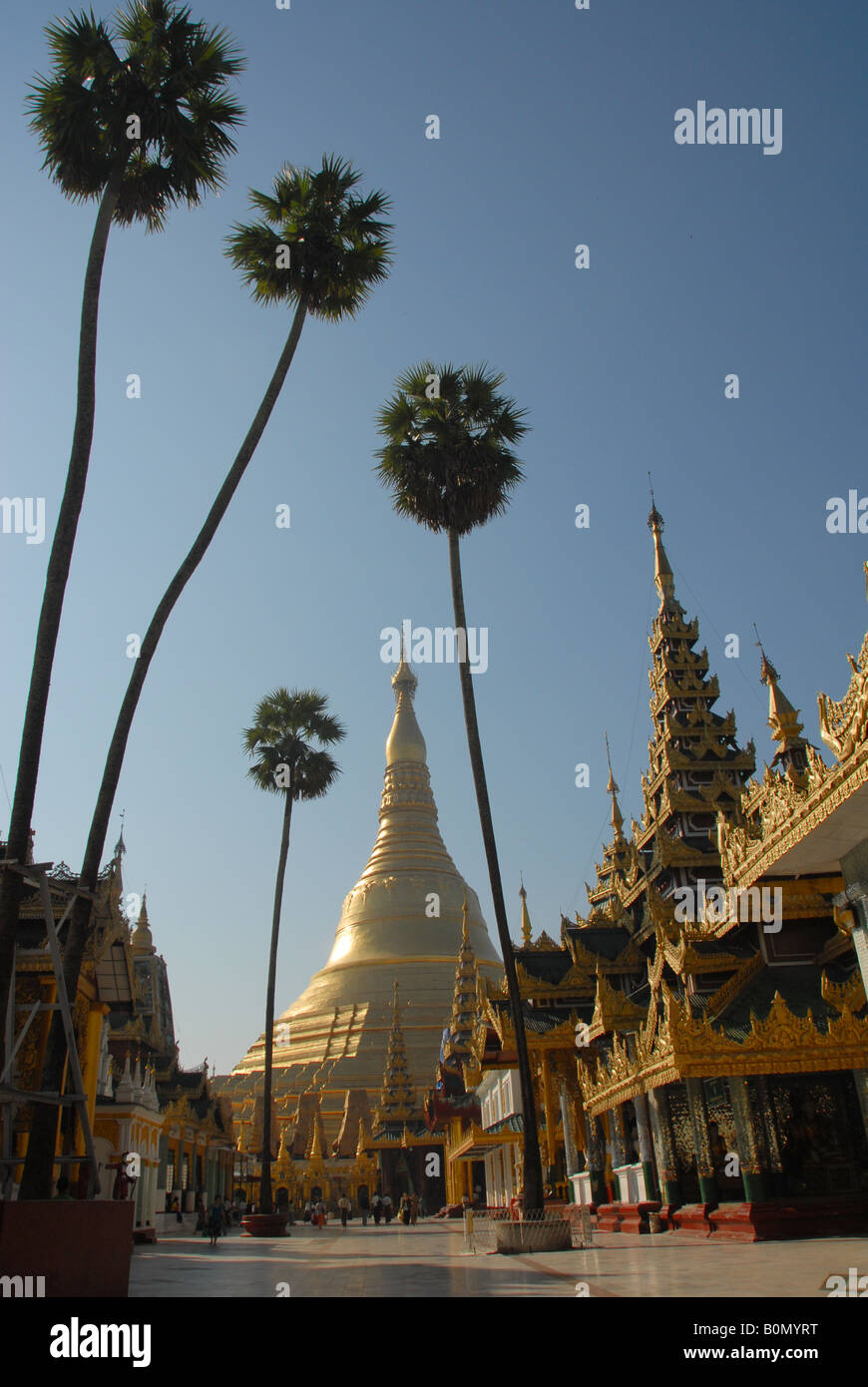 eine andere Ansicht der Shwedagon Pagode, Rangun, burma(myanmar) Stockfoto