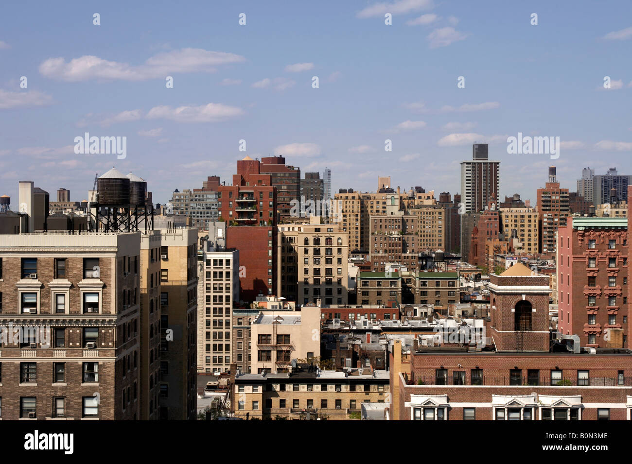 Ein Blick auf die Gebäude der Upper West Side in New York City Stockfoto