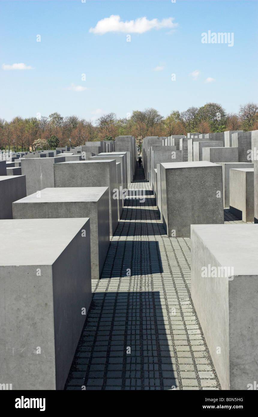 Denkmal für die ermordeten Juden Europas Berlin Deutschland April 2008 Stockfoto