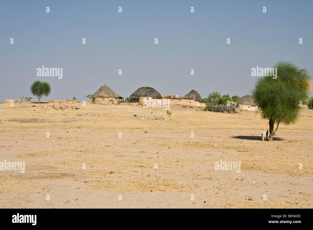 Khuri Dorf, Thar-Wüste, Desert National Park, Rajasthan, Indien, Asien Stockfoto