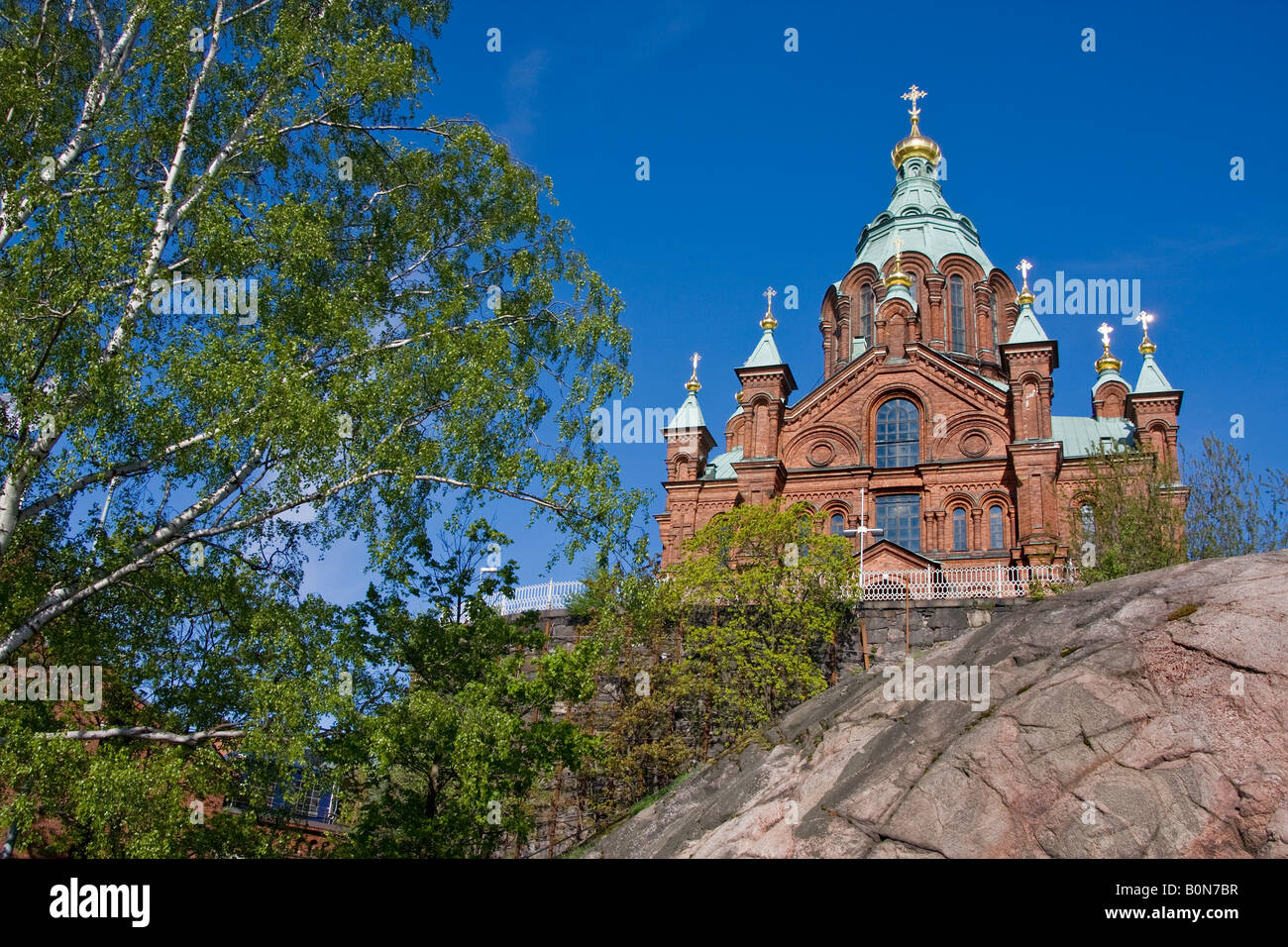 Uspenski-Kathedrale in Helsinki Finnland gebaut 1868 es ist die größte orthodoxe Kathedrale in Westeuropa Stockfoto