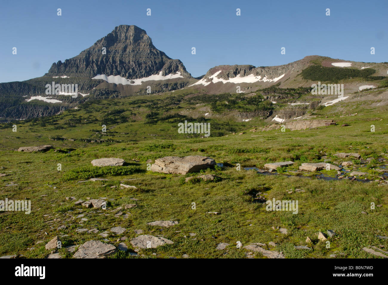 Logan Pass Landschaft Paesaggio Glacier Nationalpark Montana USA Nordamerica Americhe Stockfoto