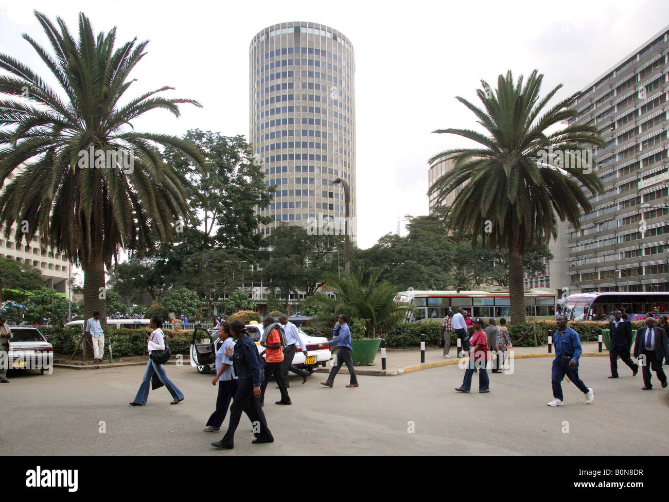Kenia: Stadt Nairobi mit Hilton Hotel (Mitte) Stockfoto