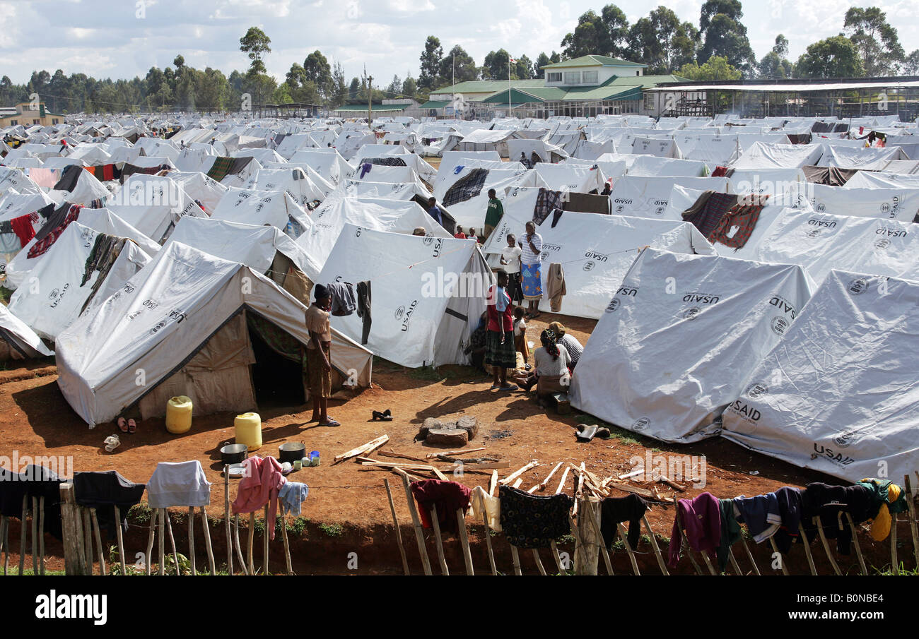Kenianischen Flüchtlingslager zeigen Boden in Eldoret Stockfoto