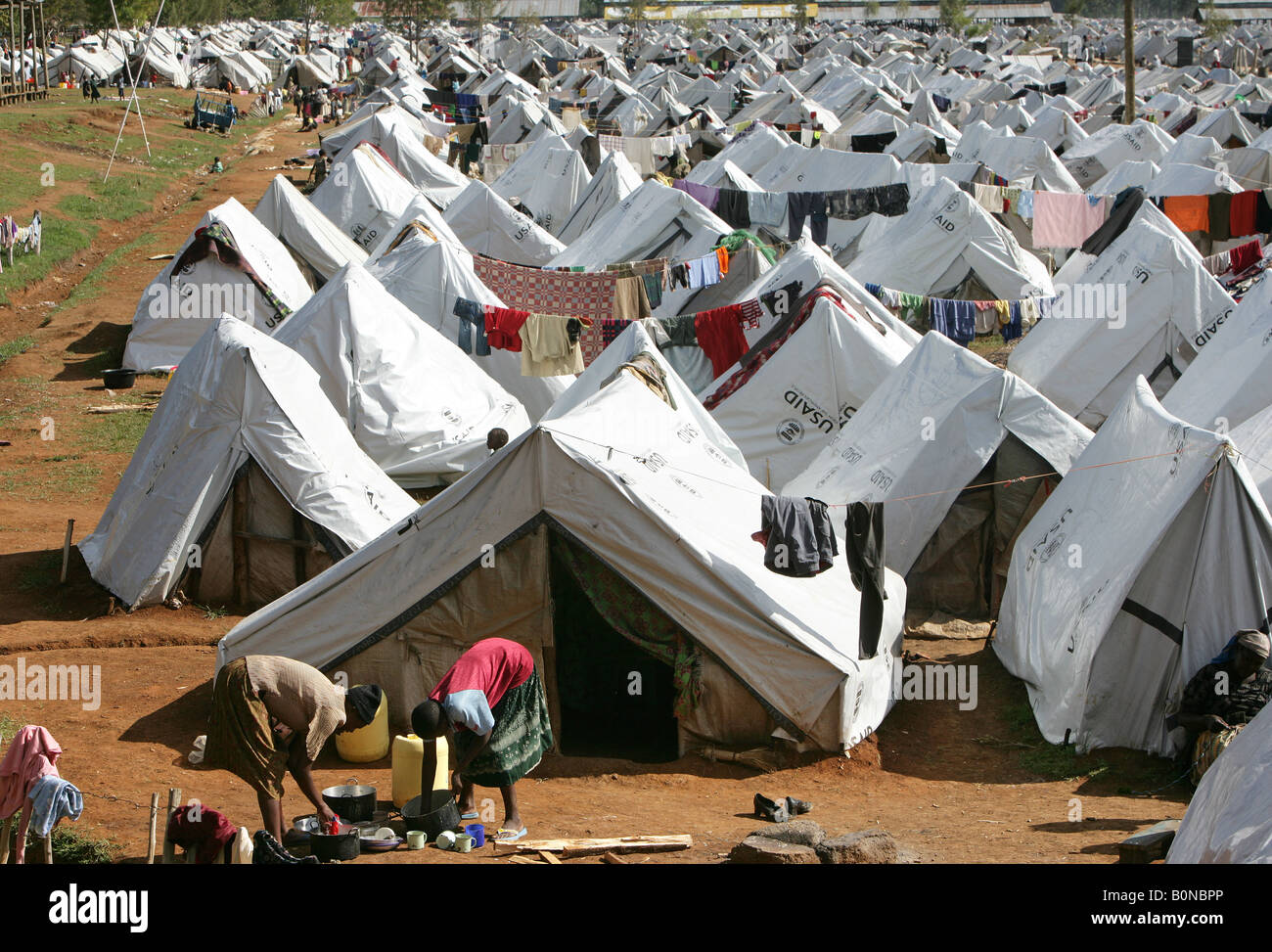 Kenianischen Flüchtlingslager zeigen Boden in Eldoret Stockfoto