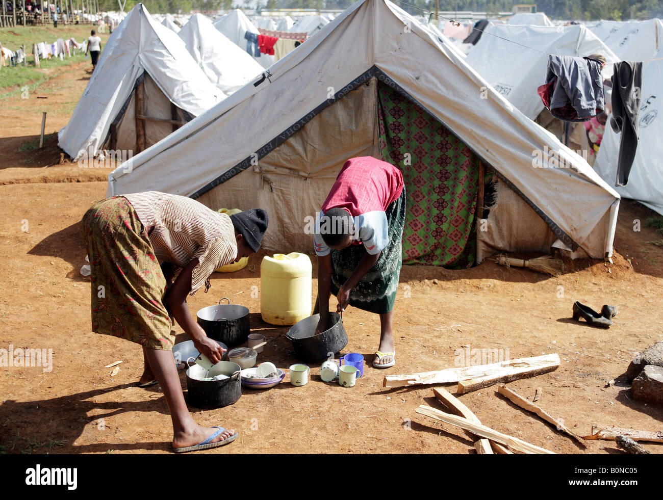 Kenianischen Flüchtlingslager zeigen Boden in Eldoret Stockfoto