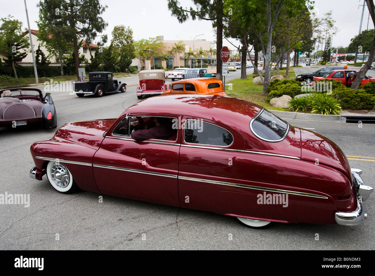 Oldtimer auf der George Barris Cruisin zurück in die 50 s Culver City Car Show Los Angeles County Kalifornien USA Stockfoto