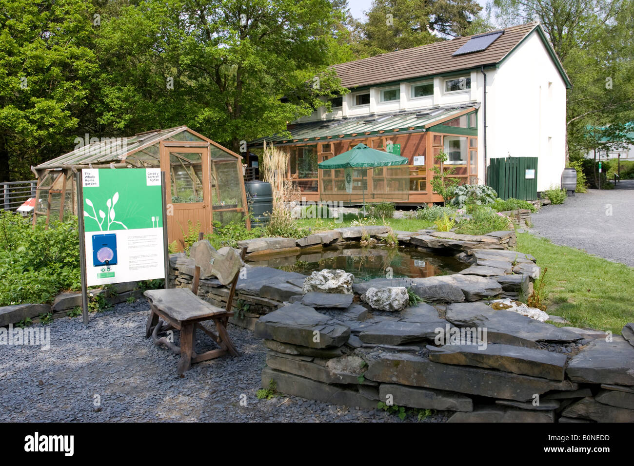 Nachhaltige Haus und Garten Zentrum für Alternative Technologie Machynlleth Wales UK Stockfoto