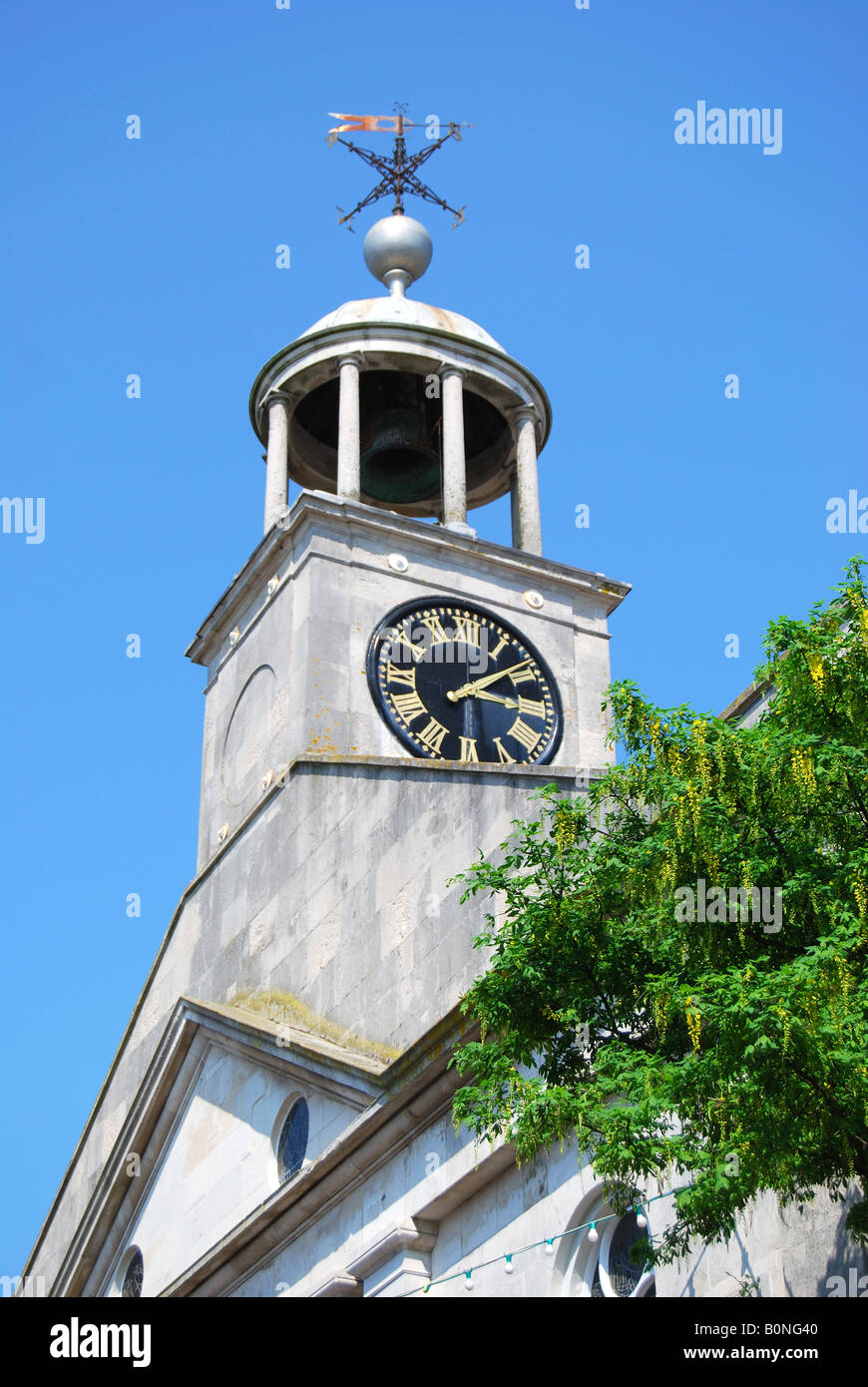 Die St.Mary Kirche Turm, St.Mary Straße, Weymouth, Dorset, England, Vereinigtes Königreich Stockfoto