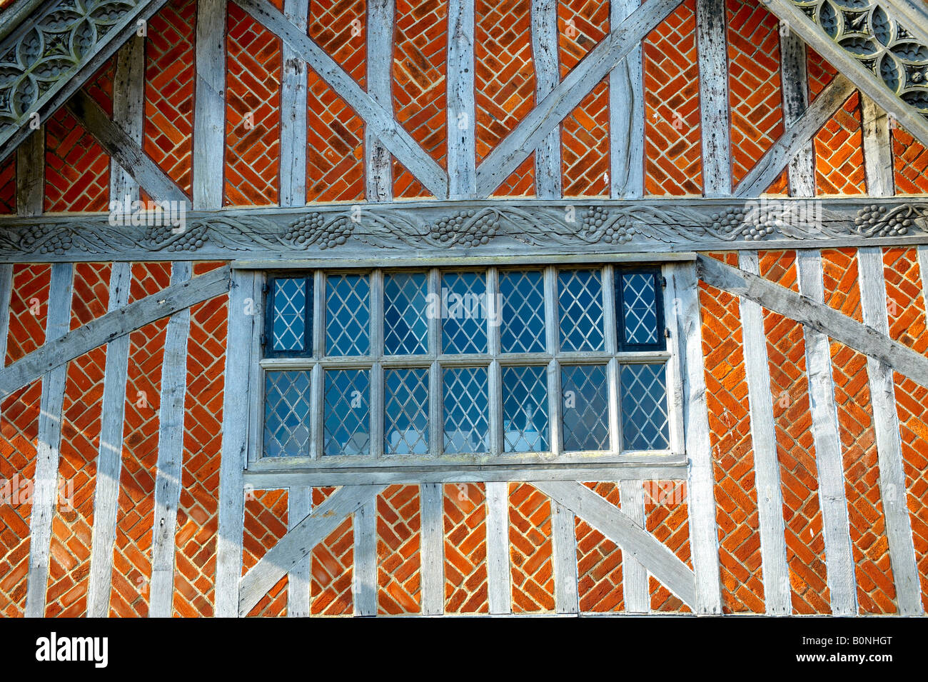 Moot Hall elisabethanischen Holz gerahmt Gebäude mit roten Ziegeln, Aldeburgh Suffolk Stockfoto